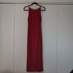 Hugo Buscati Sleek Red Maxi Dress